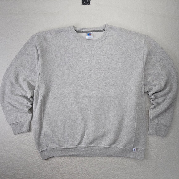 Russell Athletic Other - Vtg Russell Athletic Mens XXL Heather Gray Crewneck Fleece Sweatshirt Pullover
